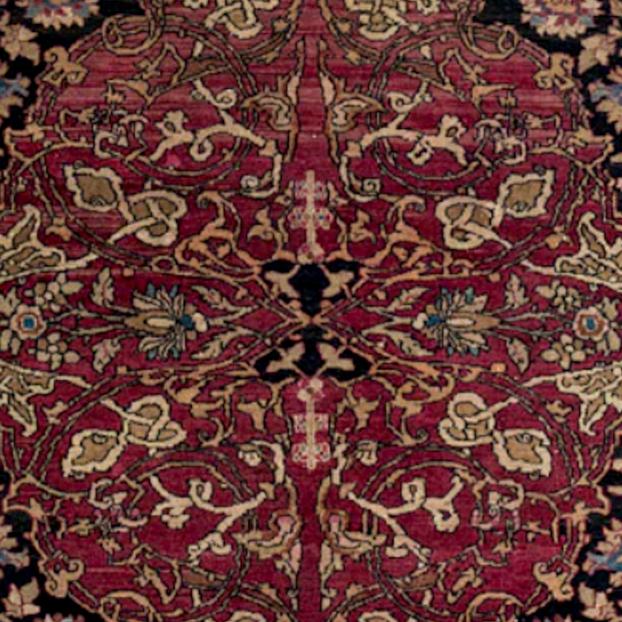 Antique Persian Isfahan Plum Burgundy Spice Carpet Coffee Mug Gallery Image 2
