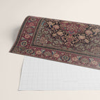 Antique Persian Isfahan Plum Burgundy Spice Carpet Wrapping Paper Gallery Image 2