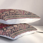 Antique Persian Isfahan Plum Burgundy Spice Carpet Pillow Sham Gallery Image 3