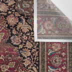 Antique Persian Isfahan Plum Burgundy Spice Carpet Wall Tapestry Gallery Image 3