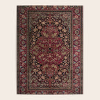 Antique Persian Isfahan Plum Burgundy Spice Carpet Poster Gallery Image 4