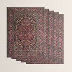 Antique Persian Isfahan Plum Burgundy Spice Carpet Wrapping Paper Gallery Image 3