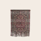 Antique Persian Isfahan Plum Burgundy Spice Carpet Wall Hanging Gallery Image 1