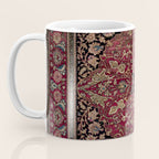 Antique Persian Isfahan Plum Burgundy Spice Carpet Coffee Mug Gallery Image 3