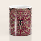 Antique Persian Isfahan Plum Burgundy Spice Carpet Coffee Mug Gallery Image 4
