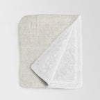 Peter the rabbit beige linen textured background Throw Blanket Gallery Image 3