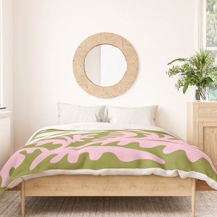 Wasabi & Cupid: Les Fleurs | Flower Market Color Series 10 Duvet Cover Gallery Image 3