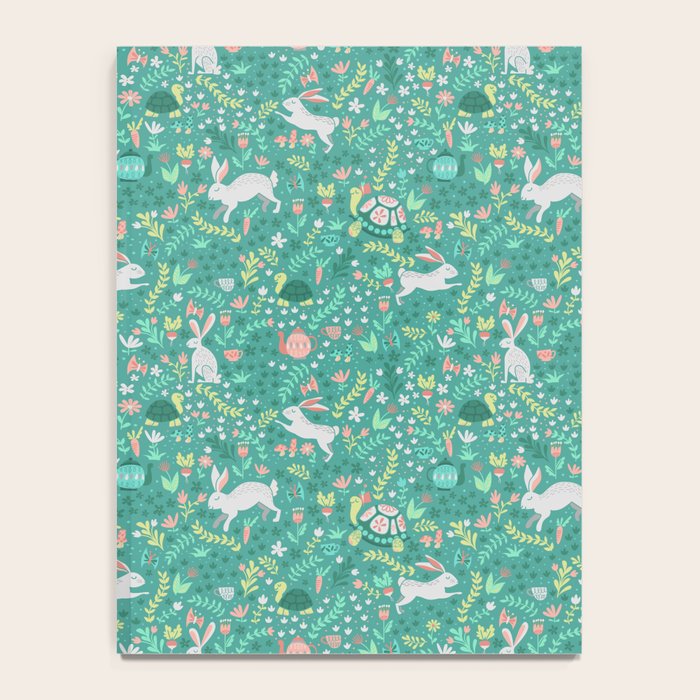 Spring Pattern of Bunnies with Turtles Notebook Gallery Image 4