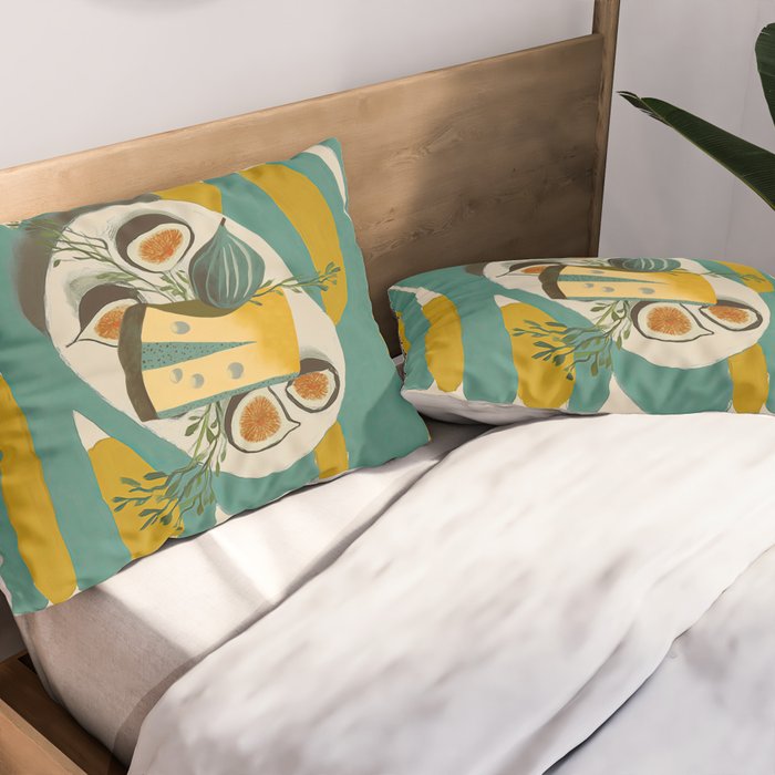 Modern Fig Still Life Pillow Sham Gallery Image 2
