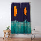 The ocean, the sea, the wave - night scene Window Curtain Gallery Image 5