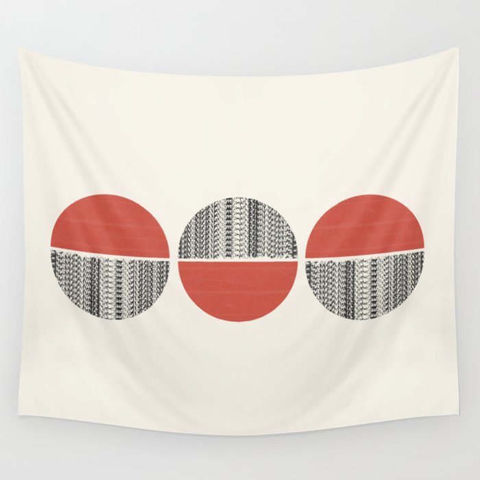 Minimalist circles Wall Tapestry Gallery Image 1