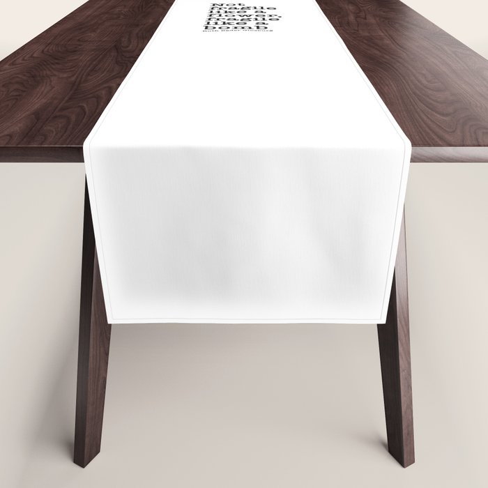 Ruth Bader Ginsburg Quote, Not Fragile Like A Flower, Fragile Like A Bomb Table Runner Gallery Image 1