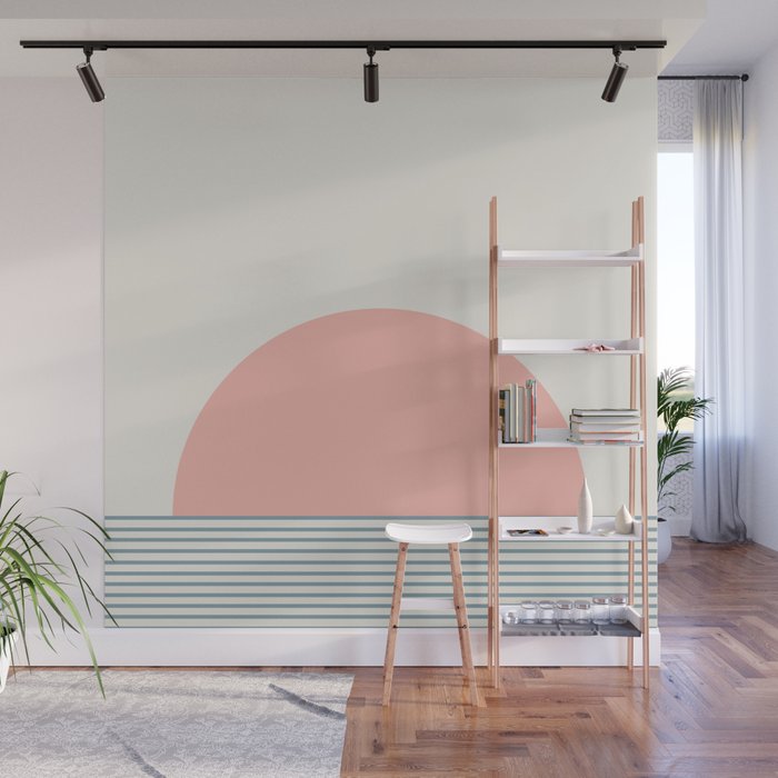 Sunrise Sunset V - Pink Blue Wall Mural Gallery Image 1