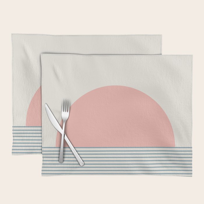 Sunrise Sunset V - Pink Blue Placemat Gallery Image 1