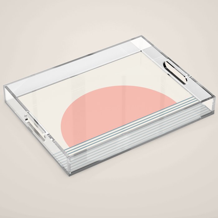Sunrise Sunset V - Pink Blue Acrylic Tray Gallery Image 1