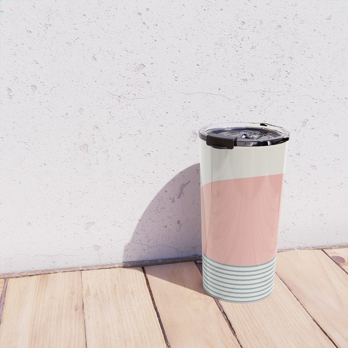 Sunrise Sunset V - Pink Blue Travel Mug Gallery Image 4