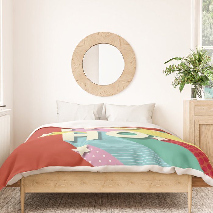 Ho Ho Ho Christmas typography Duvet Cover Gallery Image 3