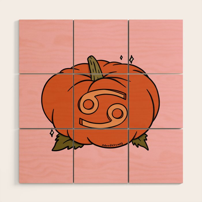 Cancer Pumpkin Wood Wall Art Gallery Image 1