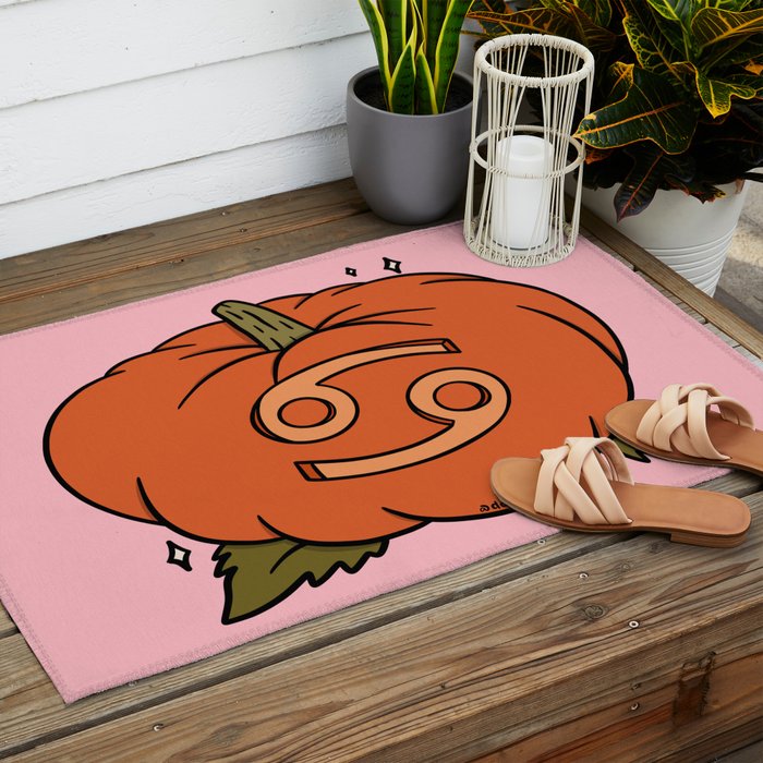 Cancer Pumpkin Outdoor Rug Gallery Image 2