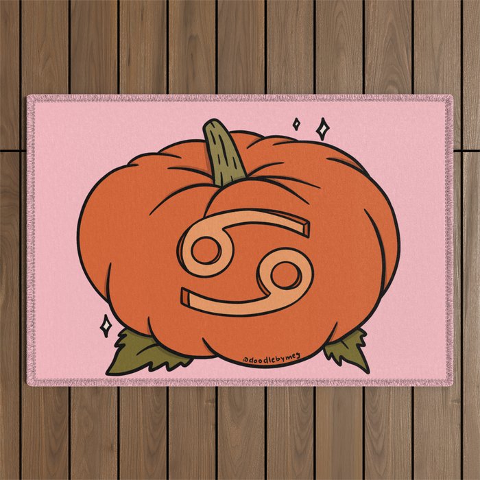 Cancer Pumpkin Outdoor Rug Gallery Image 1