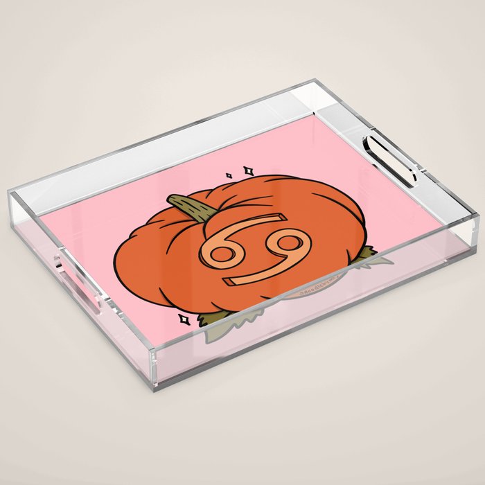 Cancer Pumpkin Acrylic Tray Gallery Image 1