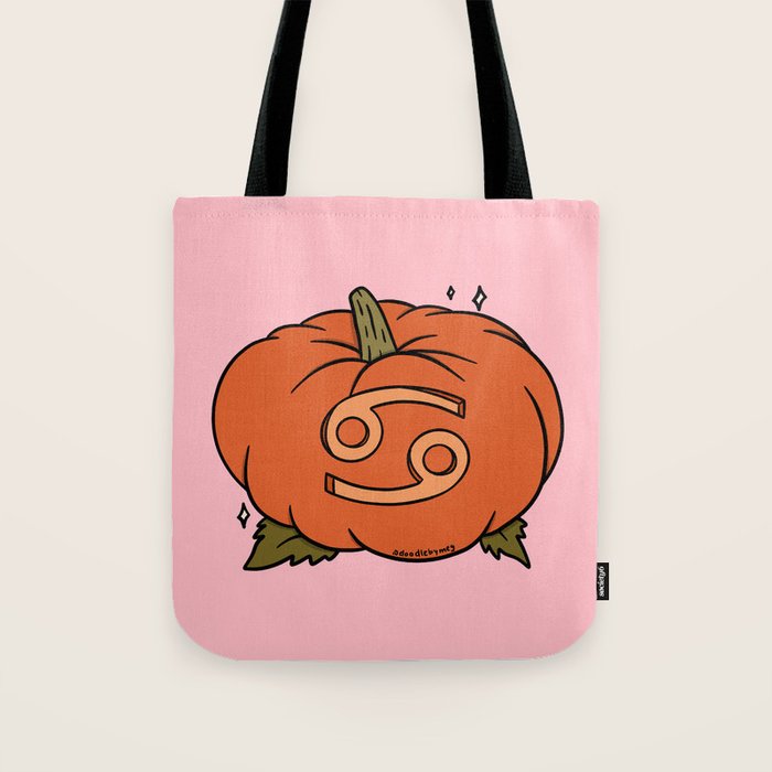 Cancer Pumpkin Tote Bag Gallery Image 1
