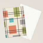 Mid Century Modern Geometric 3 Stationery Card Gallery Image 2