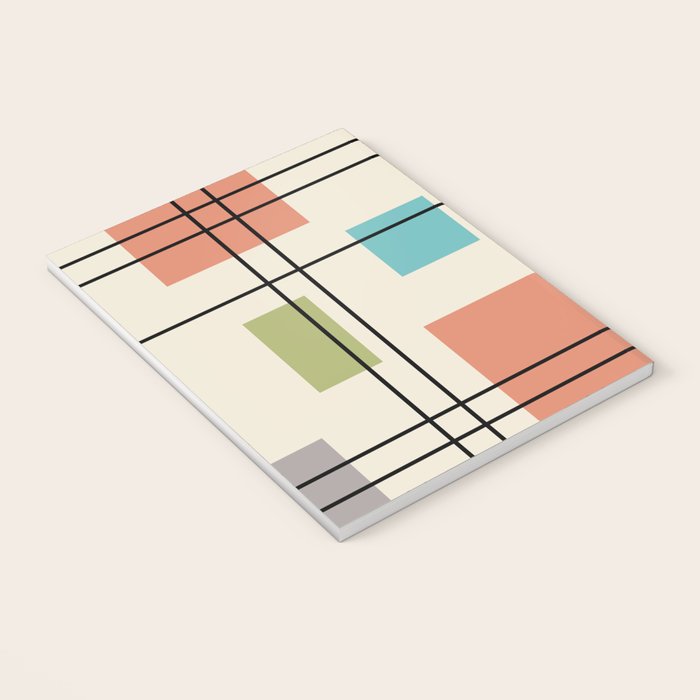 Mid Century Modern Geometric 3 Notebook Gallery Image 3