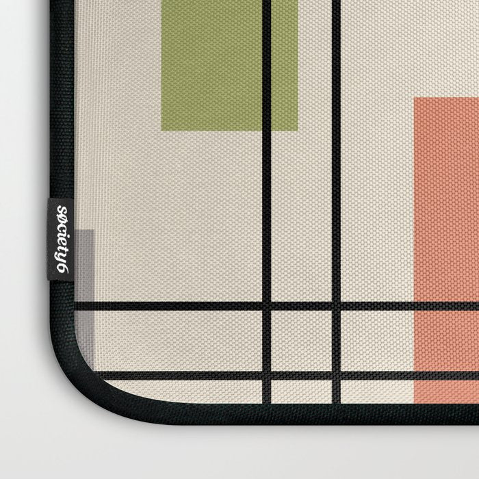 Mid Century Modern Geometric 3 Laptop Sleeve Gallery Image 3