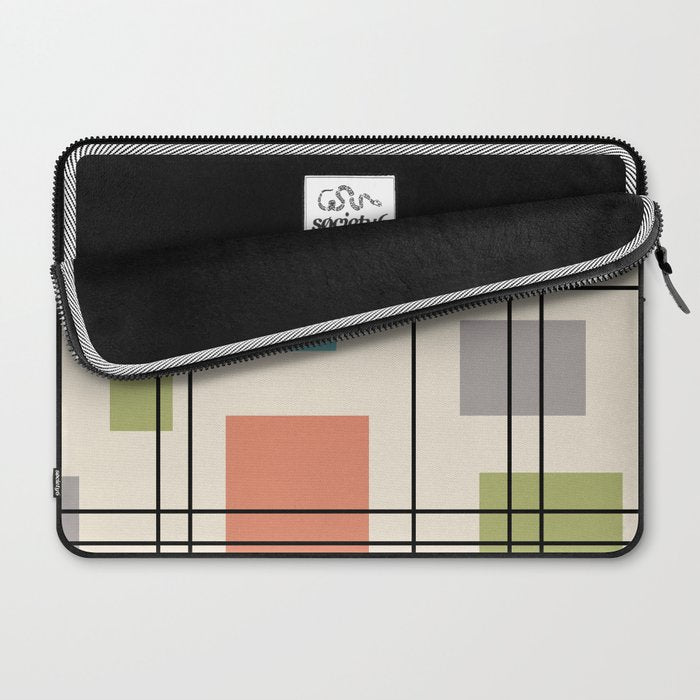 Mid Century Modern Geometric 3 Laptop Sleeve Gallery Image 2