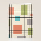 Mid Century Modern Geometric 3 Stationery Card Gallery Image 2