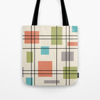 Mid Century Modern Geometric 3 Tote Bag Gallery Image 1