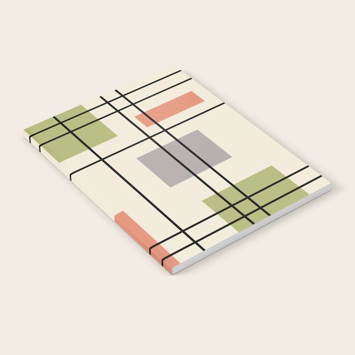 Mid Century Modern Geometric 3 Notebook Gallery Image 2