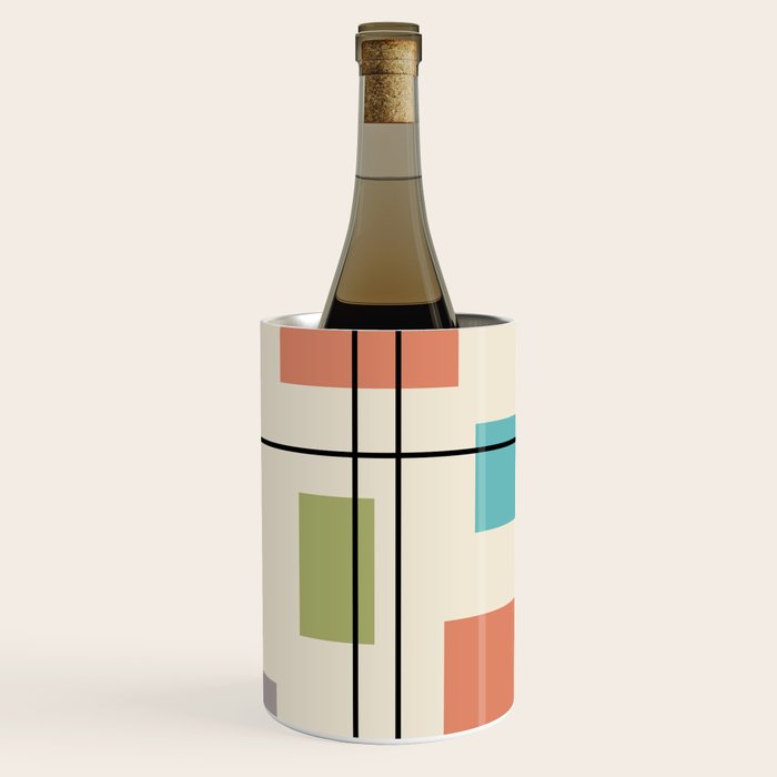 Mid Century Modern Geometric 3 Wine Chiller Gallery Image 2