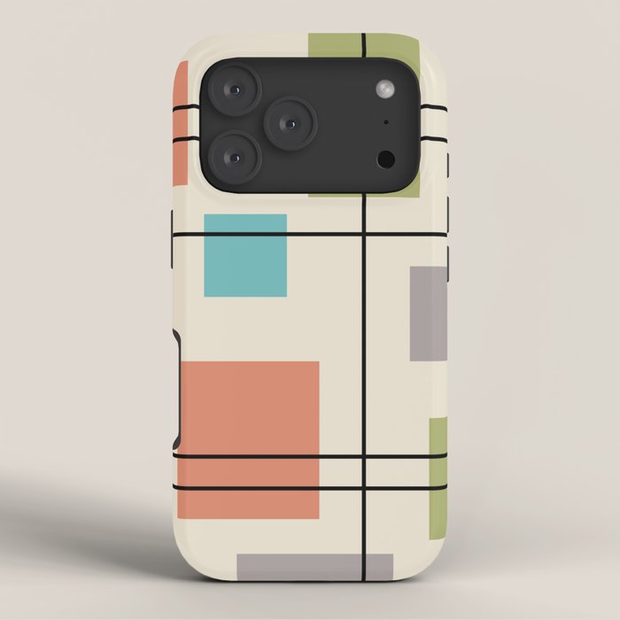 Mid Century Modern Geometric 3 iPhone Case Gallery Image 3