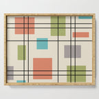 Mid Century Modern Geometric 3 Serving Tray Gallery Image 1