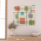Mid Century Modern Geometric 3 Wall Tapestry Gallery Image 2