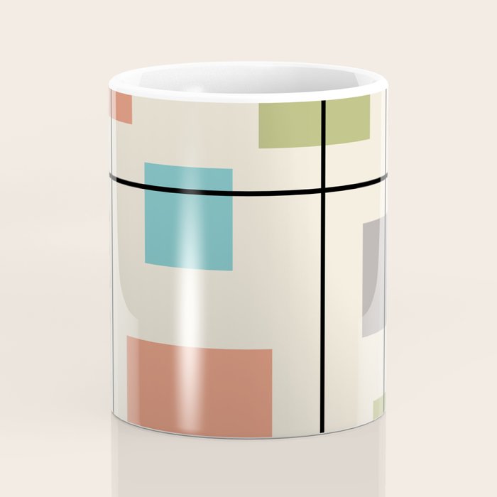 Mid Century Modern Geometric 3 Coffee Mug Gallery Image 4