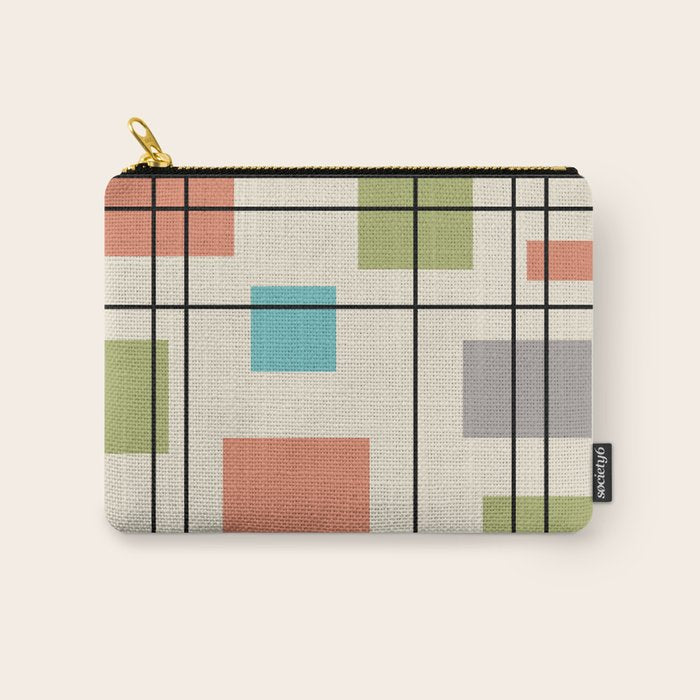 Mid Century Modern Geometric 3 Carry All Pouch Gallery Image 1