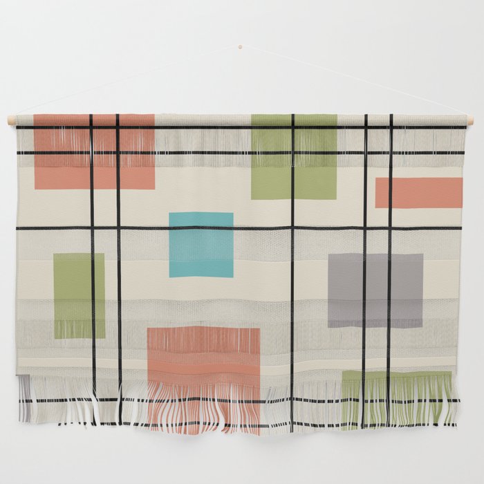 Mid Century Modern Geometric 3 Wall Hanging Gallery Image 1