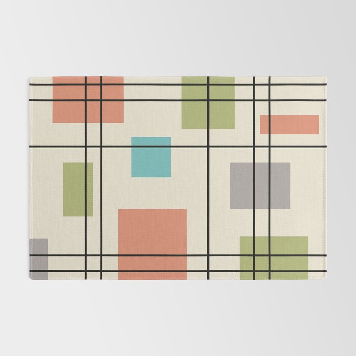 Mid Century Modern Geometric 3 Rug Gallery Image 2