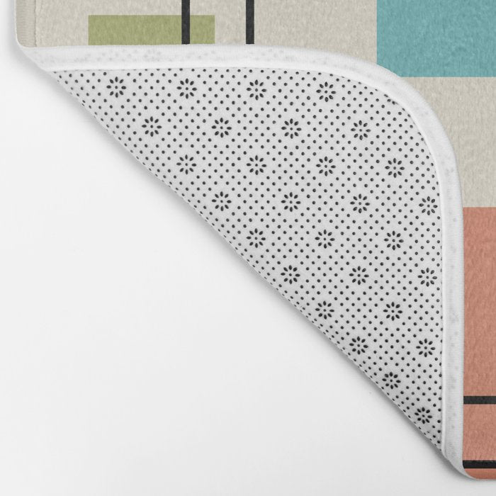 Mid Century Modern Geometric 3 Bath Mat Gallery Image 2