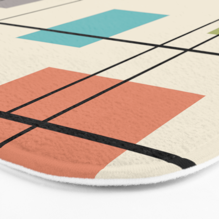 Mid Century Modern Geometric 3 Bath Mat Gallery Image 3