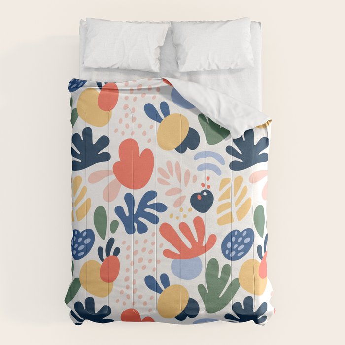 Abstract organic nature art pattern Comforter Gallery Image 6