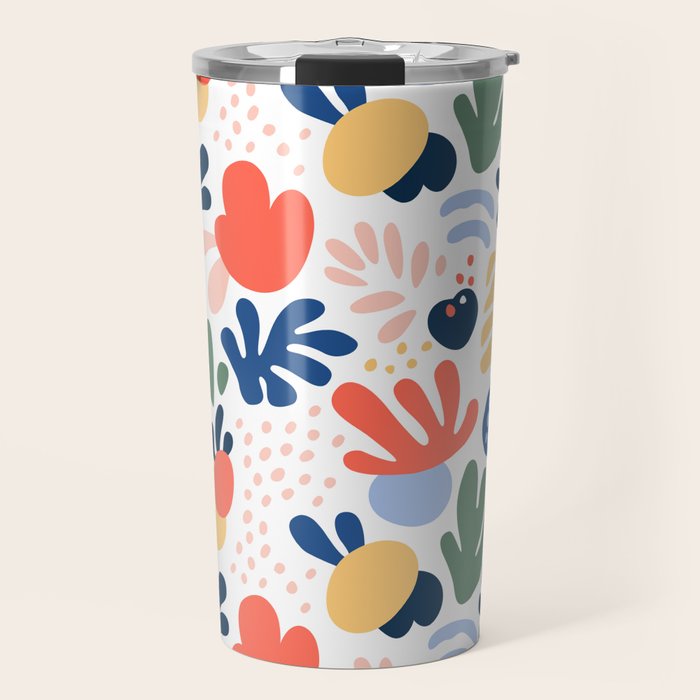 Abstract organic nature art pattern Travel Mug Gallery Image 1