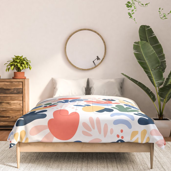 Abstract organic nature art pattern Comforter Gallery Image 3