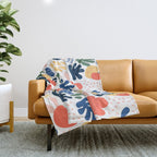 Abstract organic nature art pattern Throw Blanket Gallery Image 1