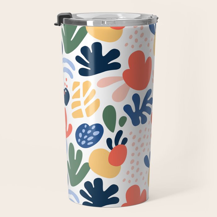Abstract organic nature art pattern Travel Mug Gallery Image 3