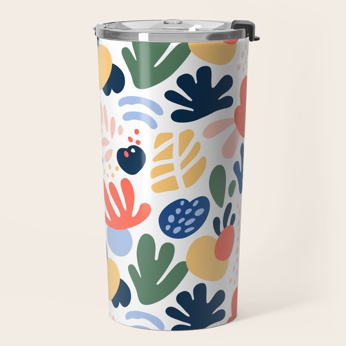 Abstract organic nature art pattern Travel Mug Gallery Image 2