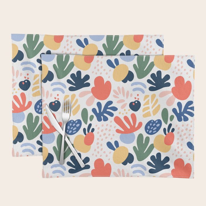 Abstract organic nature art pattern Placemat Gallery Image 1